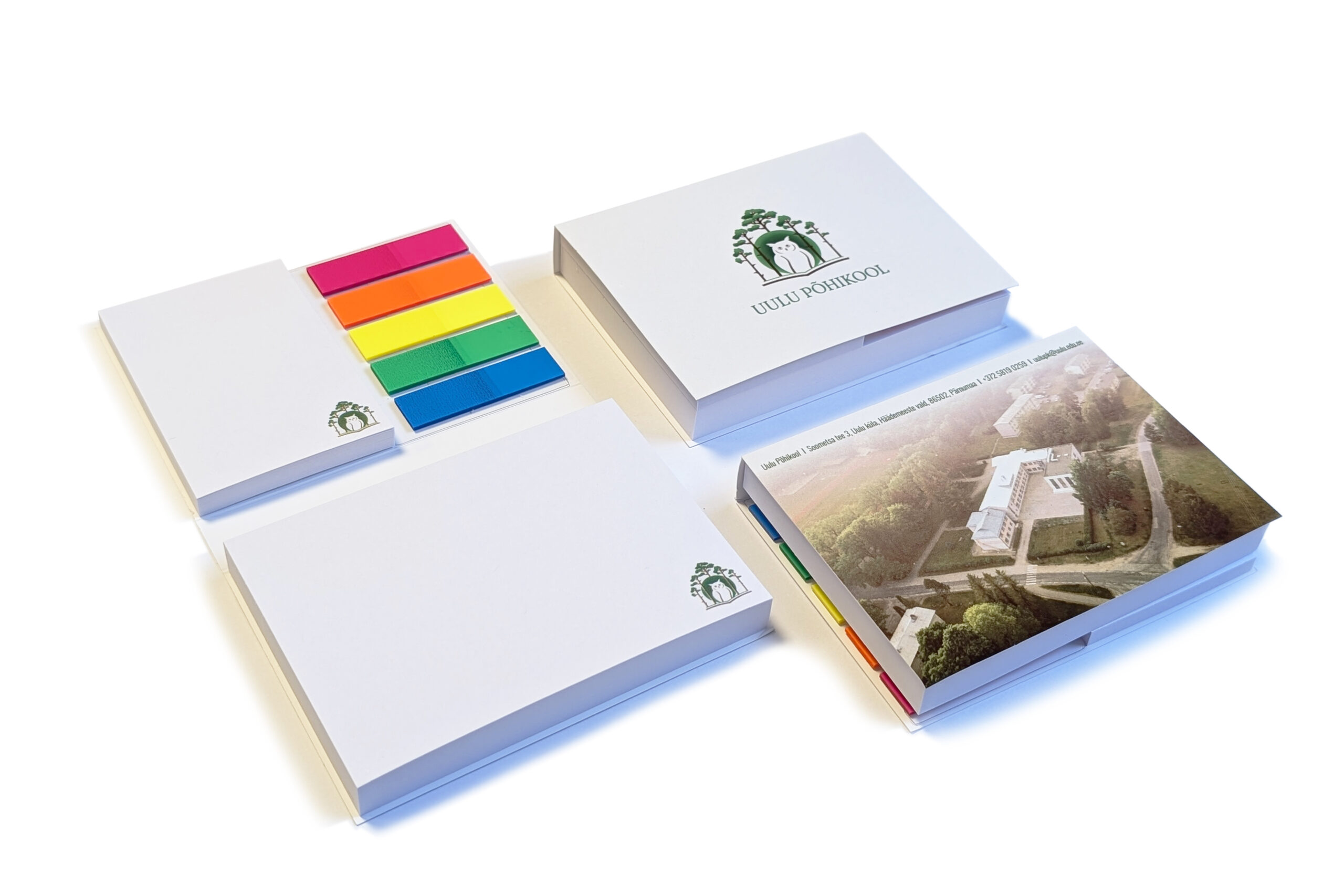 Pehmete kaantega märkmepaberite komplekt