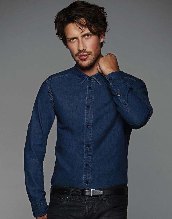 Meeste särk Denim Shirt LS