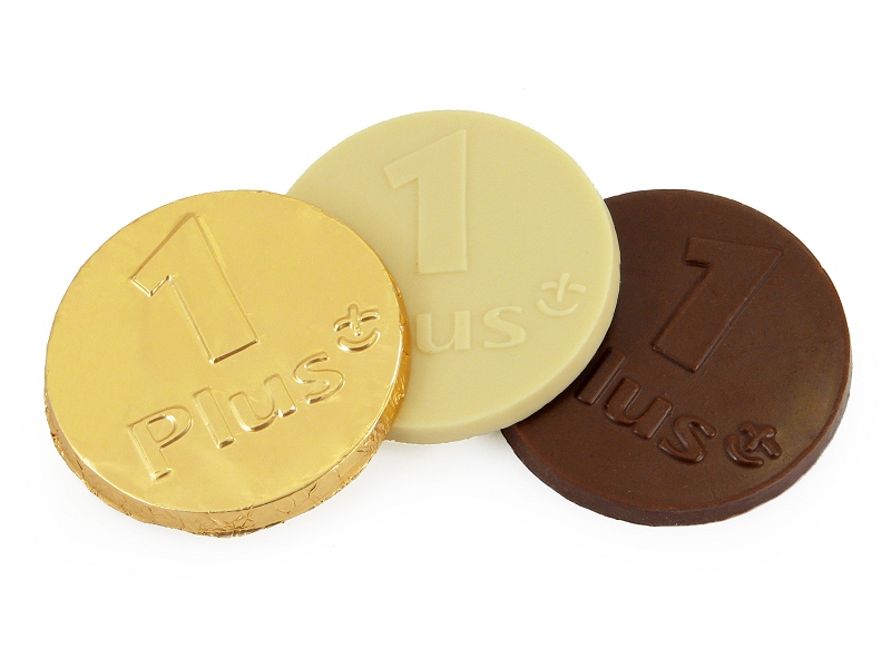 Šokolaadimedalid erinevates suurustes