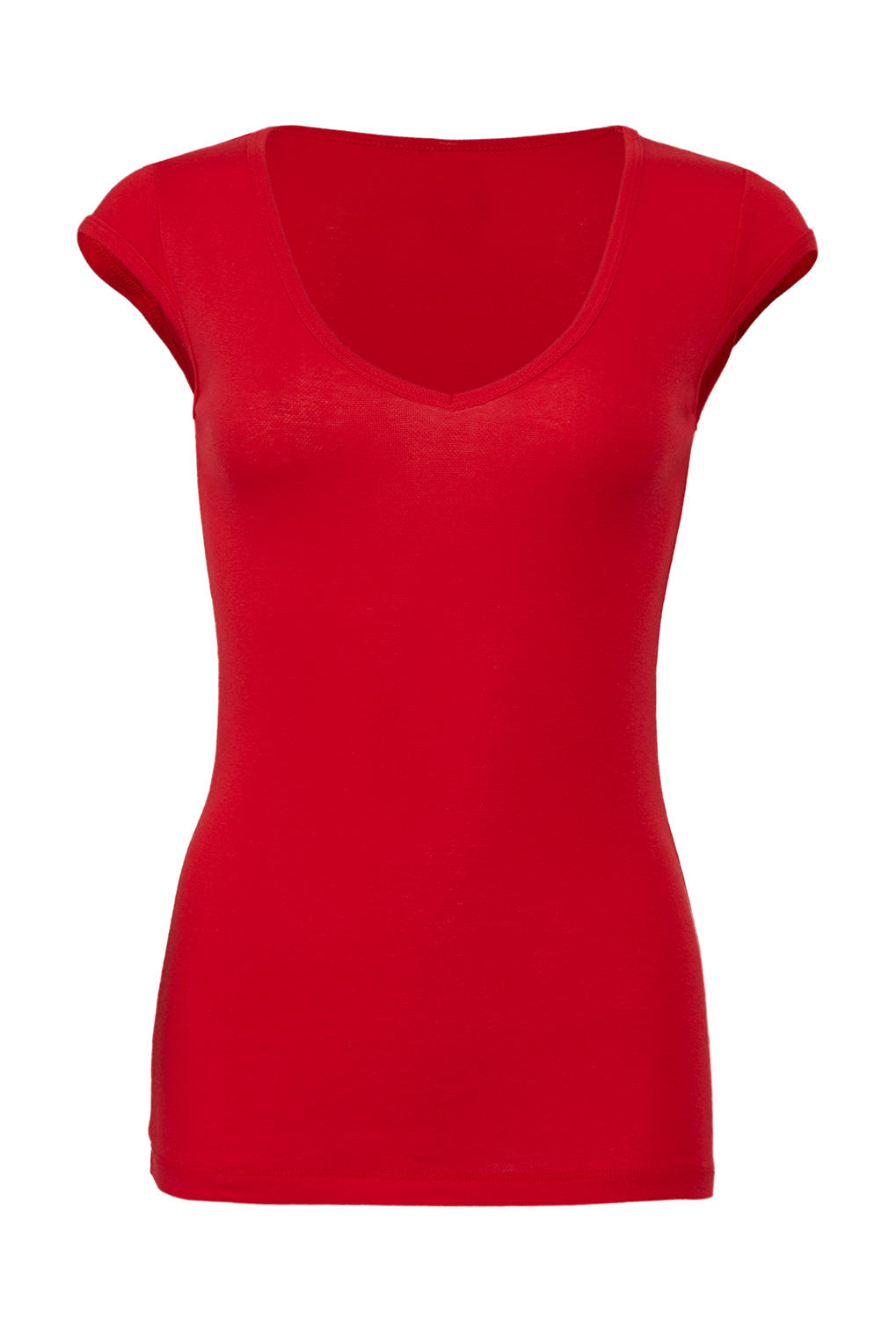 Sheer Mini Rib V-Neck Shirt